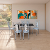 Mesa Paris 6 Cadeiras N 39 GR  Luxo BRM/Branco CI Aço Coelho