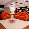 Conjunto de Sofa 2x3L Valencia Veludo Terracota T08 JW Estofados
