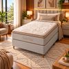 Conjunto Box Solteiro Confort Prime com Pillow Top e Molas Ensacadas 88x188 Softflex