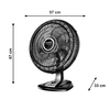 Ventilador 50CM VTX-50 8P Super Turbo Preto/Prata Mondial