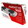 Fogão Elétrico de Mesa 2 Bocas Inox 2000W Agratto
