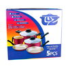 Kit Panelas Clarity 5 Peças Cereja/Creme Única Luz
