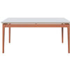 Mesa Wind 1.8 C/Vidro Retangular Off White/Nature Imcal