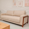 Sofa 3 Lugares Roma Linho Deva Creme Artflex