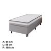 Conjunto Box Baú Acoplado Nápoles Solteiro Molas Ensacadas 88x65 Softflex