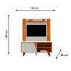 Rack com Painel Iris Cedro/Bali Dj Moveis