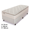 Conjunto Box Solteiro Prisma Molas Ensacadas 88x32 + Base Prisma 88x42 Reconflex