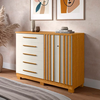 Comoda Bella 5G C/Sap Cinamomo Off White ACP Moveis
