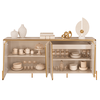 Buffet Liara Off White/Dourado Dj Moveis