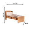Cama Tamires Bau Castanho Cap Bege Cambel Vj Moveis