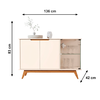 Buffet 3 Portas Tucumã Off White JB Bechara