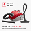 Aspirador de Pó AP-12 1200W Vermelho/Prata Mondial