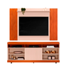 Rack Dili 1,60L Com Painel Trend Freijo/Off White Dj Moveis