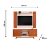 Rack Flat com Painel Trend Freijo/Off White DJ Moveis