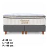 Conjunto Box Queen Diamante com Pillow Top Molas Ensacadas 158X198 Softflex