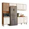 Cozinha 4PCS AUDACIA 100% MDF BR/PRETO Nicioli
