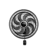 Ventilador De Parede 40CM VTX-40P-8P Preto/Prata Mondial