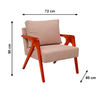 Poltrona Topazio Linho Deva Creme Artflex
