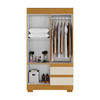 Roupeiro Maya 4 Portas MDP Cinamomo/Off White ACP Moveis 