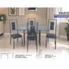 Mesa 4 Cadeiras Paris N39 Granito Luxo Aço Coelho