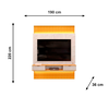 Painel Extensivel Hit 190 Cedro e Quartzo DJ Moveis