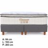 Conjunto Box King Diamante com Pillow Top Molas Ensacadas 193x84 Softflex