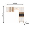 Cozinha Fit Freijo/Off White Cristal Portas de Vidro Nicioli