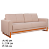 Conjunto Sofa 3L Havana 0,90 SF GR Cinza Estofados Primor