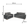 Conjunto Sofa Icaro Cinza JA ESTOFADOS
