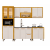 Cozinha 5 Peças Donna Vidro Reflecta com Led Chf Moveis