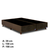 Base Box Universal Convencional Suede Liso 159x39  Cor 3 Marrom Gazin