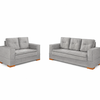 Conjunto de Sofa 2x3L Valencia Veludo Castor T04 JW Estofados