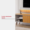 Bancada com Painel Loren Freijo/Off White DJ Moveis