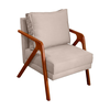 Poltrona Topazio Linho Deva Creme Artflex