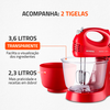 Batedeira 3V B-45 2 Tigelas 400W Vermelho/Inox Mondial