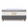 Conjunto Box Casal Diamante com Pillow Top e Molas Ensacadas 138x188 Softflex