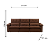 Sofa Pequim Top Veludo Tabaco J.A Estofados
