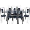 Mesa 8 Cadeiras Paris N39 Granito Luxo Aço Coelho