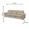  Sofa Pequim Top Veludo Marfim J.A Estofados