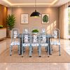 Mesa 8 Cadeiras Paris N39 Granito Luxo Aço Coelho