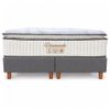 Conjunto Box Queen Diamante com Pillow Top Molas Ensacadas 158X84 Softflex