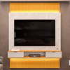 Painel Extensivel Hit 190 Cedro e Quartzo DJ Moveis