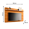Painel Curv 1.8 Cinamomo/Off White HB Moveis 