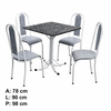 Mesa 4 Cadeiras Havai Quadrada Aço Coelho