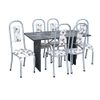 Mesa 6 Cadeiras Paris N39 Granito Luxo Aço Coelho