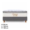 Conjunto Box Casal Diamante com Pillow Top e Molas Ensacadas 138x188 Softflex