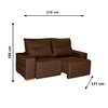 Sofa Manhattan Veludo Tabaco J.A Estofados