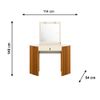 Penteadeira Camarim de Canto Glitter Albatroz Cinamomo Off White