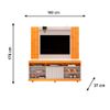 Rack Dili 1,60L Com Painel Trend DJ Moveis
