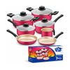 Kit Panelas Clarity 7 Peças 001286 Cereja/Creme Única Luz